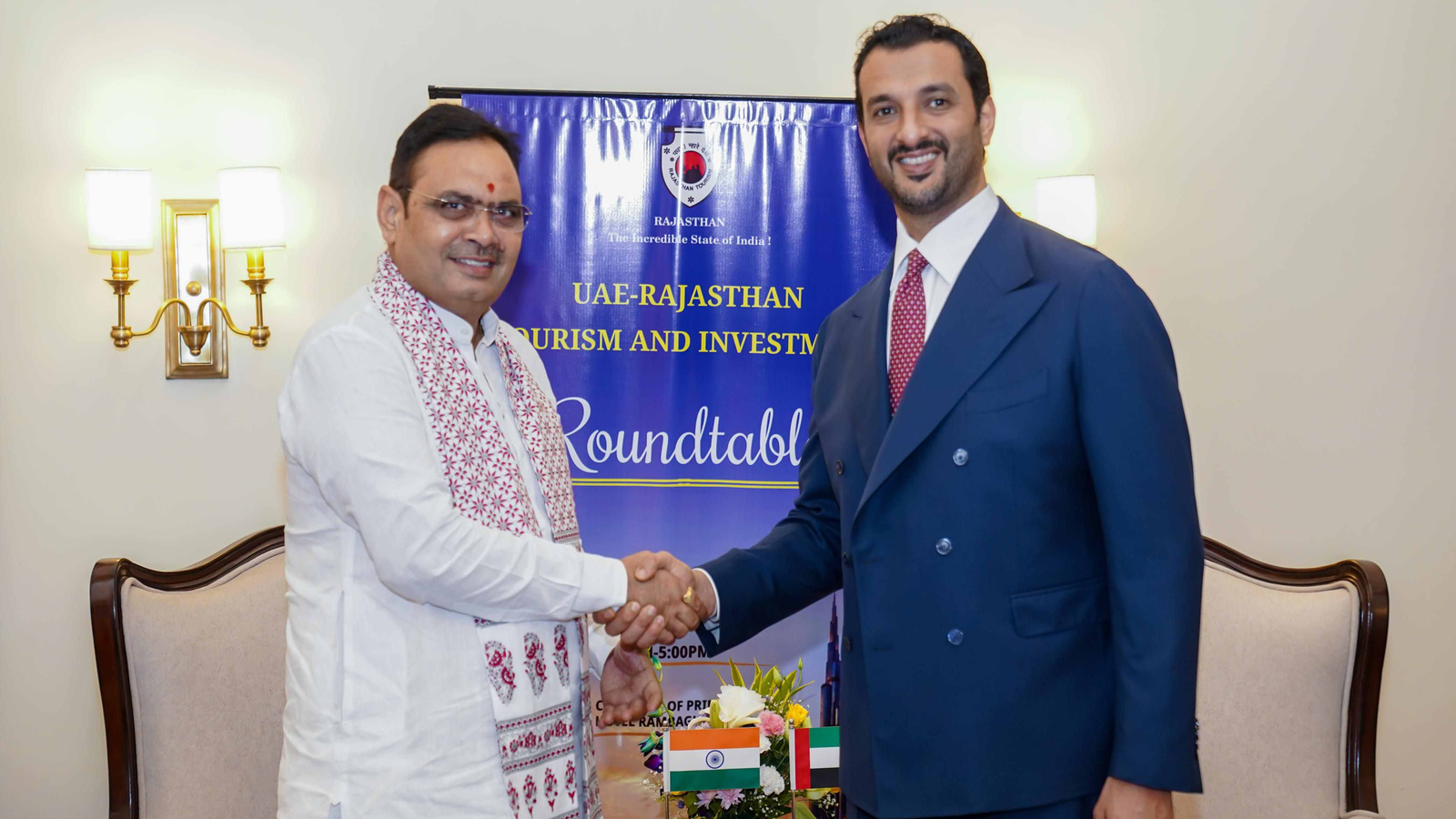 Bin Touq Discusses Expanding UAE-Rajasthan Economic and Tourism Partnerships