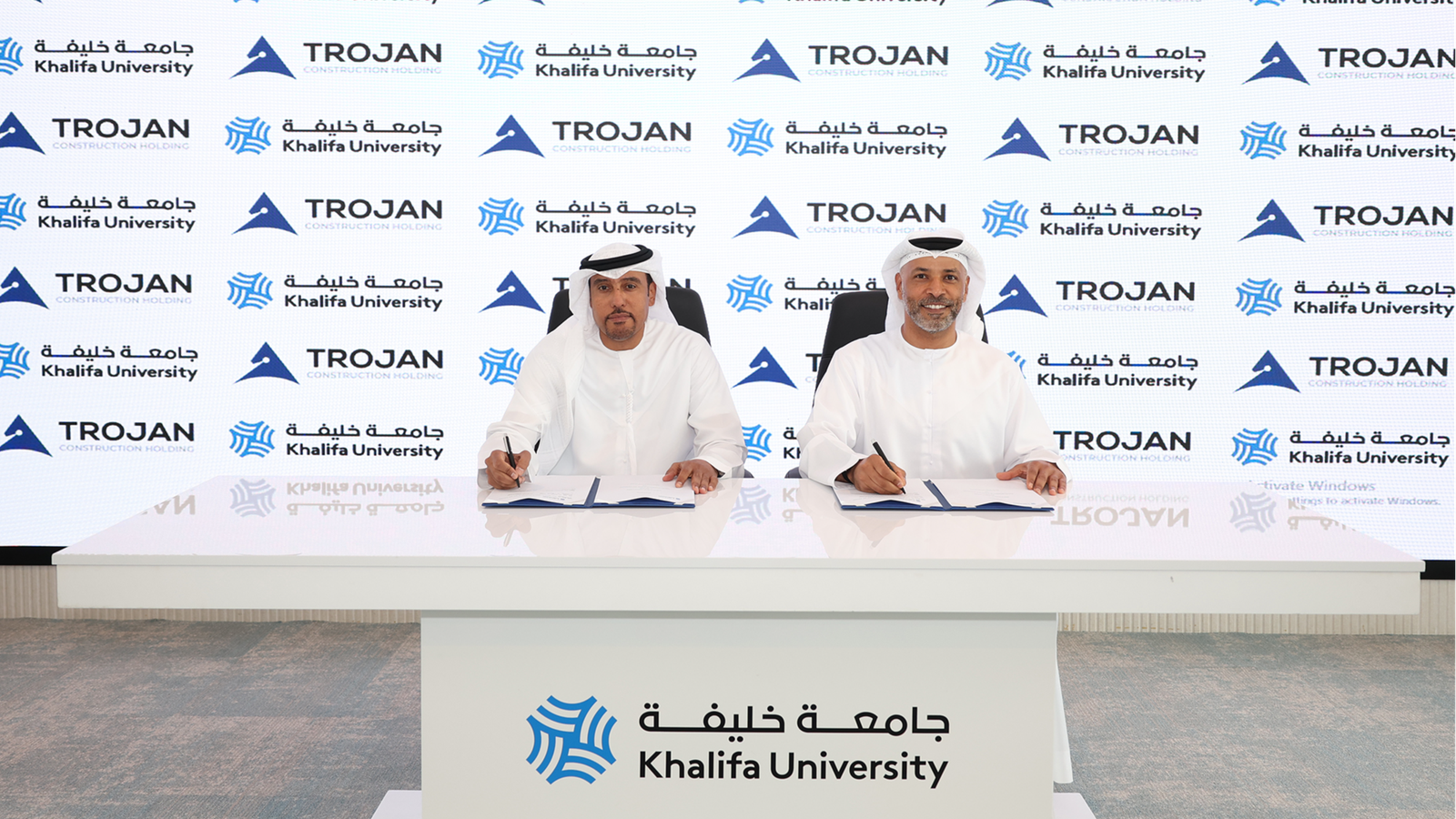 Trojan Construction Holding and Khalifa University Sign MoU to Advance Talent Development