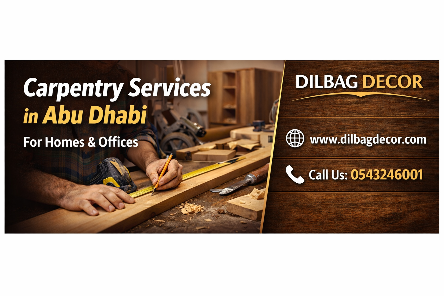carpentry services in Abu Dhabi | Dilbag Decor