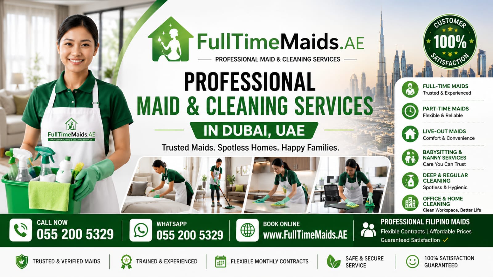 Full Time Maids in Dubai