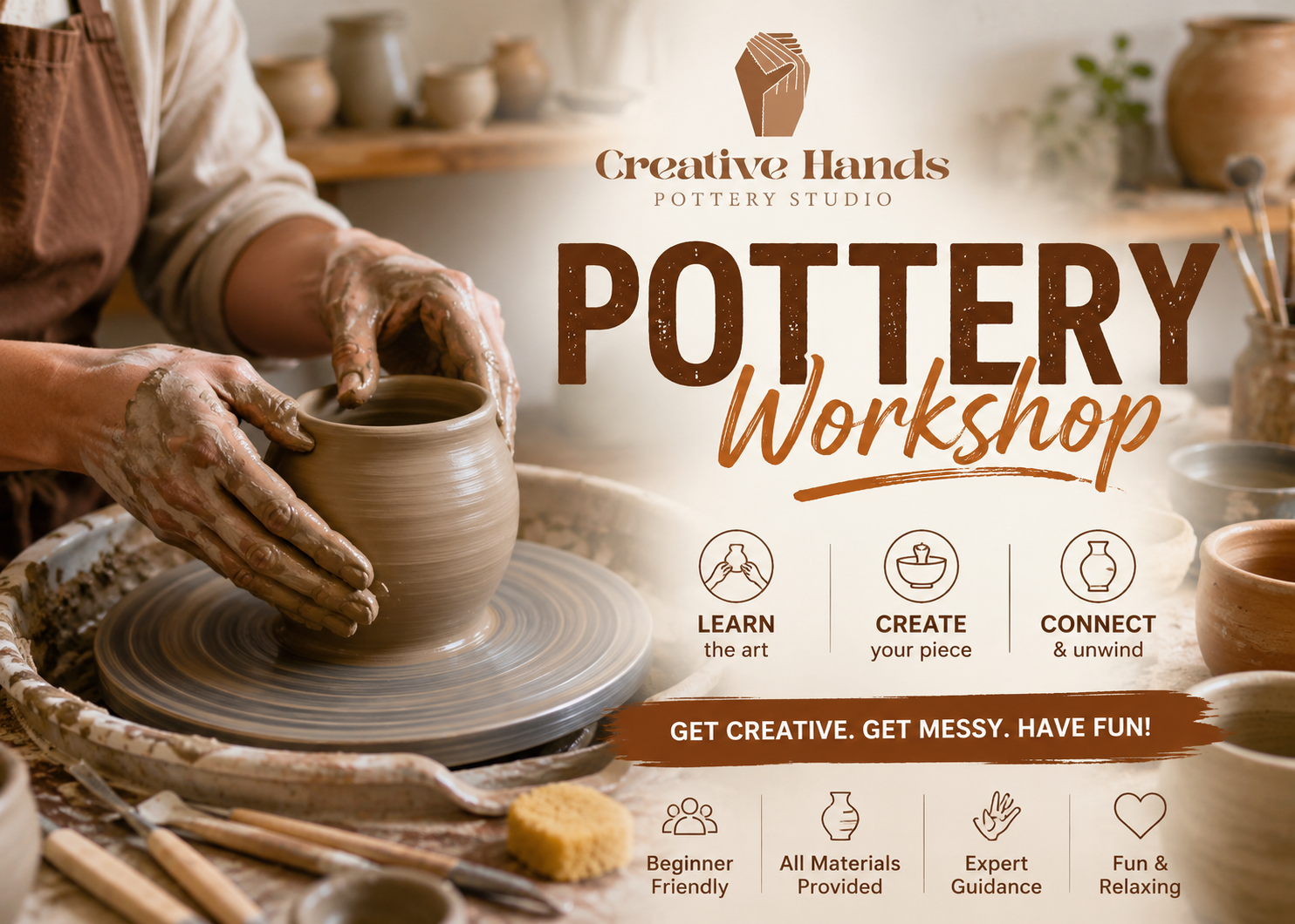 Creative hands pottery studio